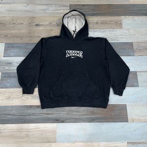 Vintage y2k Nike center check spellout hoodie